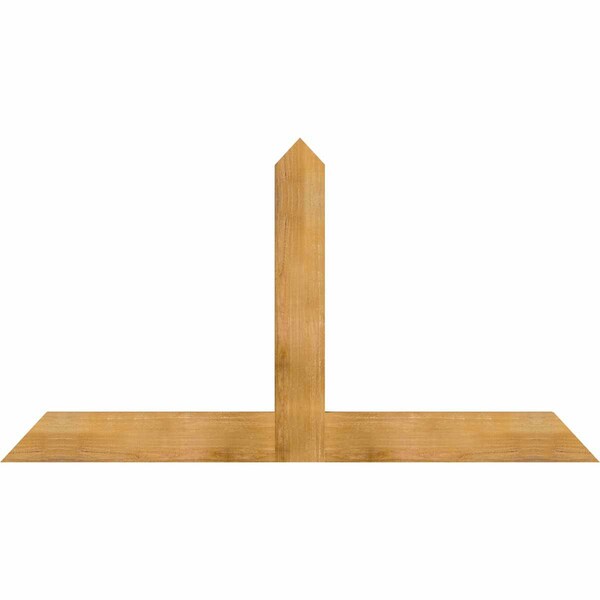 Ekena Millwork Portland Rough Sawn Timber Gable Bracket, Western Red Cedar, 72"W x 39"H x 2"D x 6"F, 13/12 Pitch GBW072X39X0206POR00RWR - main